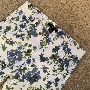 Forever 21 Floral High Rise Ankle Pant